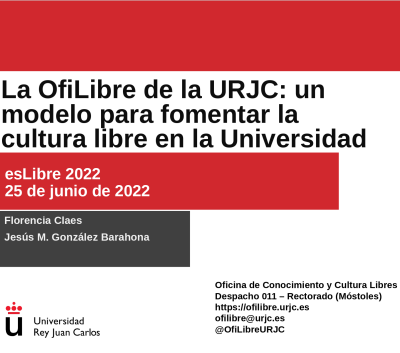 La OfiLibre de la URJC: un modelo para fomentar la cultura libre en la Universidad